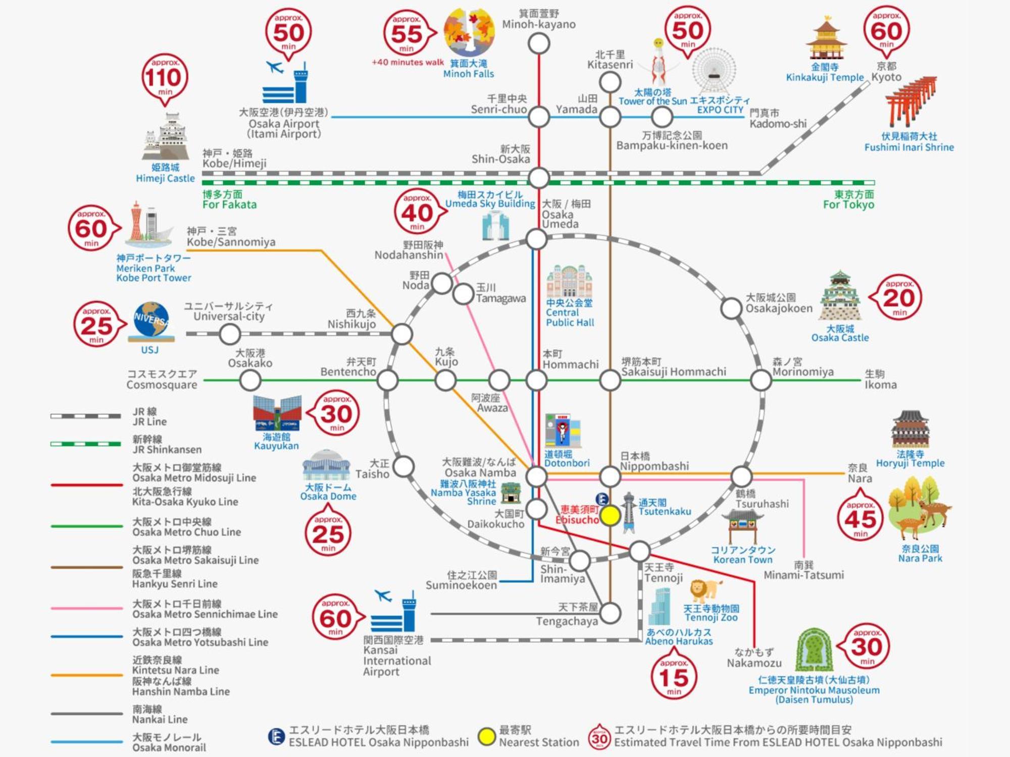 Eslead Hotel Osaka Nipponbashi Экстерьер фото
